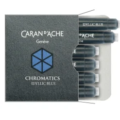 Caran d'Ache Naboje atramentowe Chromatics - - niebieskie, 6 szt.