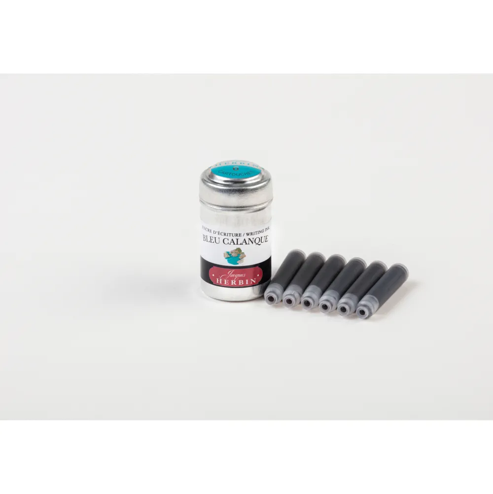 J.Herbin Naboje atramentowe - - Bleu Calanque 6 szt.