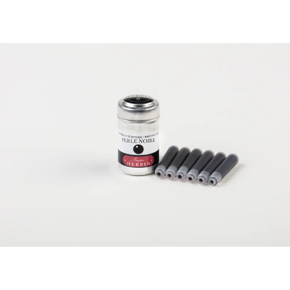 J.Herbin Naboje atramentowe - - Black 6 szt.