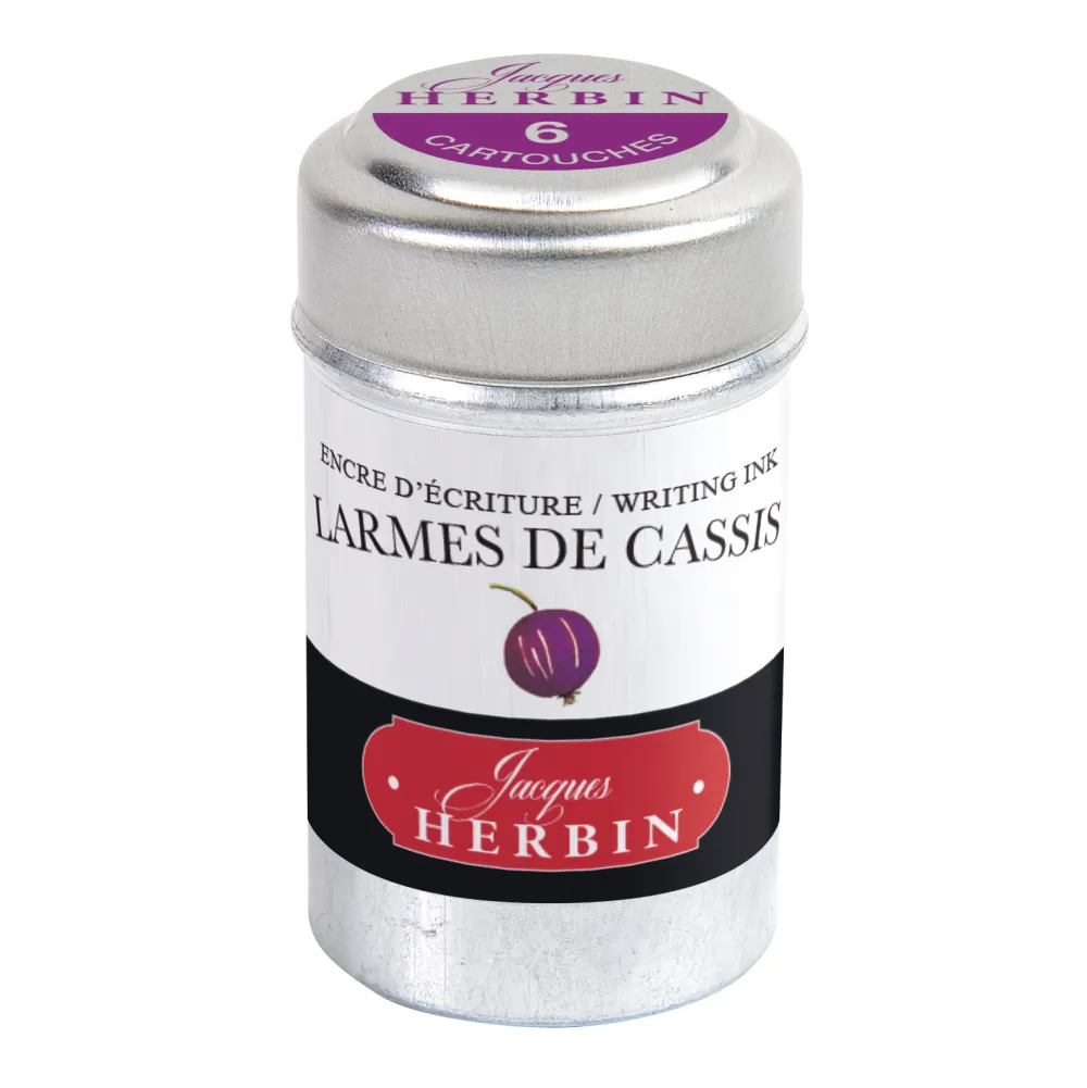 J.Herbin Naboje atramentowe - - Black Currant 6 szt.