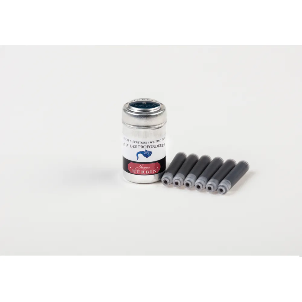 J.Herbin Naboje atramentowe - - Deep Blue 6 szt. > Naboje Atramentowe