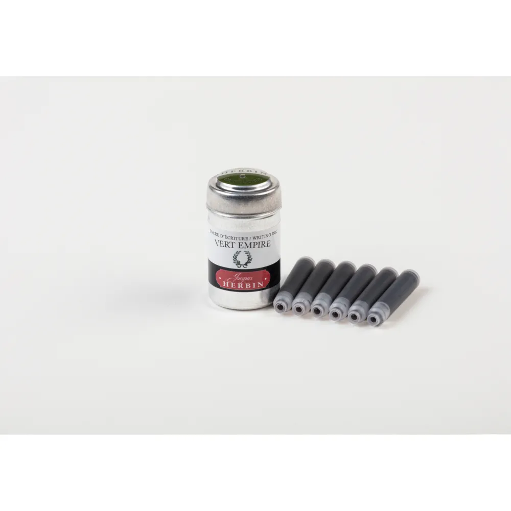 J.Herbin Naboje atramentowe - - Empire Green 6 szt.