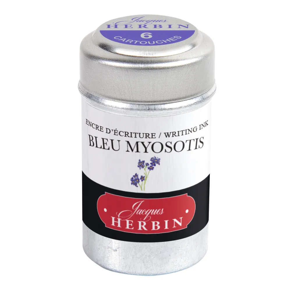 J.Herbin Naboje atramentowe - - Forget Me Not 6 szt. > Naboje Atramentowe