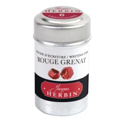 J.Herbin Naboje atramentowe - - Garnet Red 6 szt.