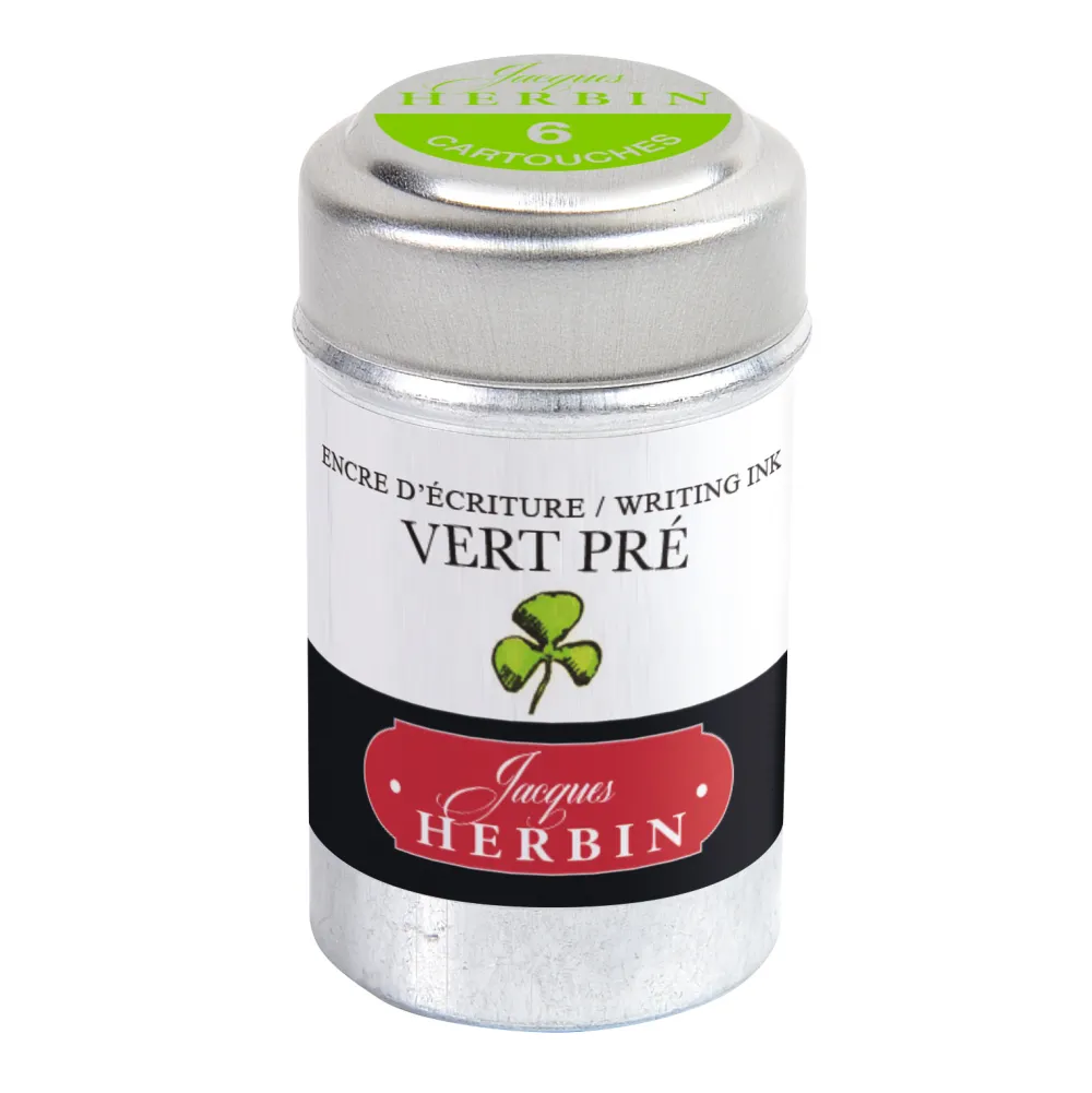 J.Herbin Naboje atramentowe - - Praire Green 6 szt. > Naboje Atramentowe