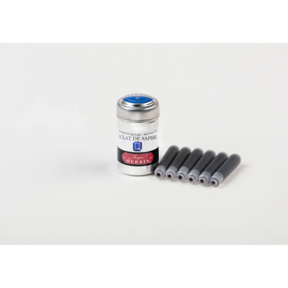 J.Herbin Naboje atramentowe - - Sapphire Sparkle 6 szt.