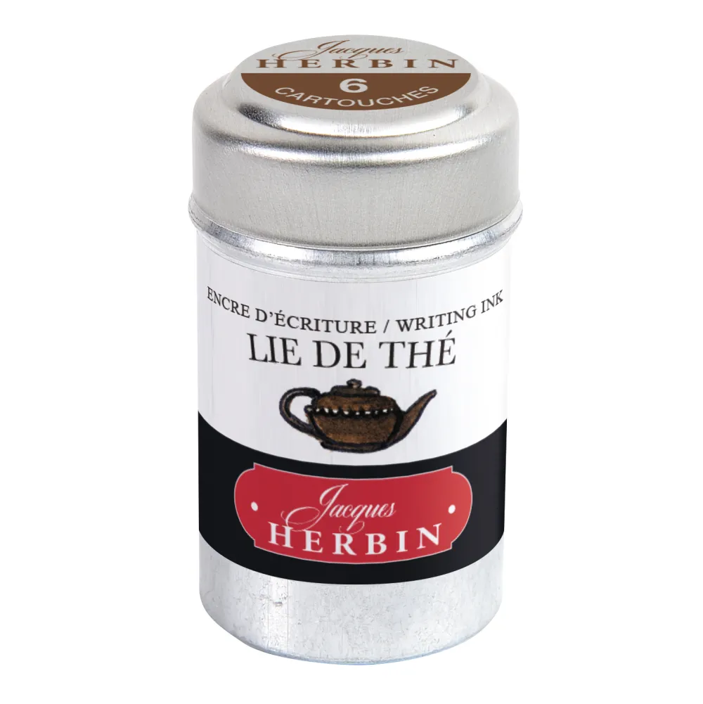 J.Herbin Naboje atramentowe - - Tea Brown 6 szt.