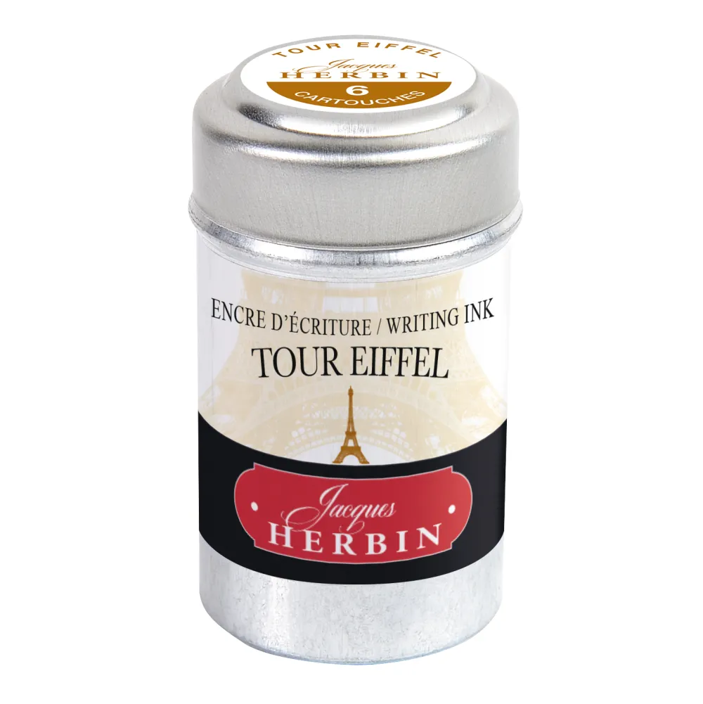 J.Herbin Naboje atramentowe - - Tour Eiffel 6 szt.