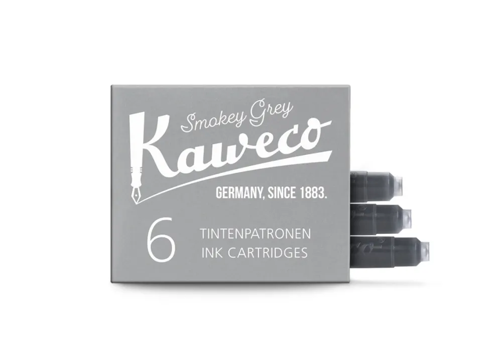 Kaweco Naboje atramentowe - - Smokey Grey, 6 szt.