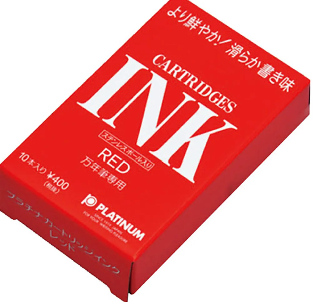 Platinum Naboje atramentowe - - Red 10 szt. > Naboje Atramentowe