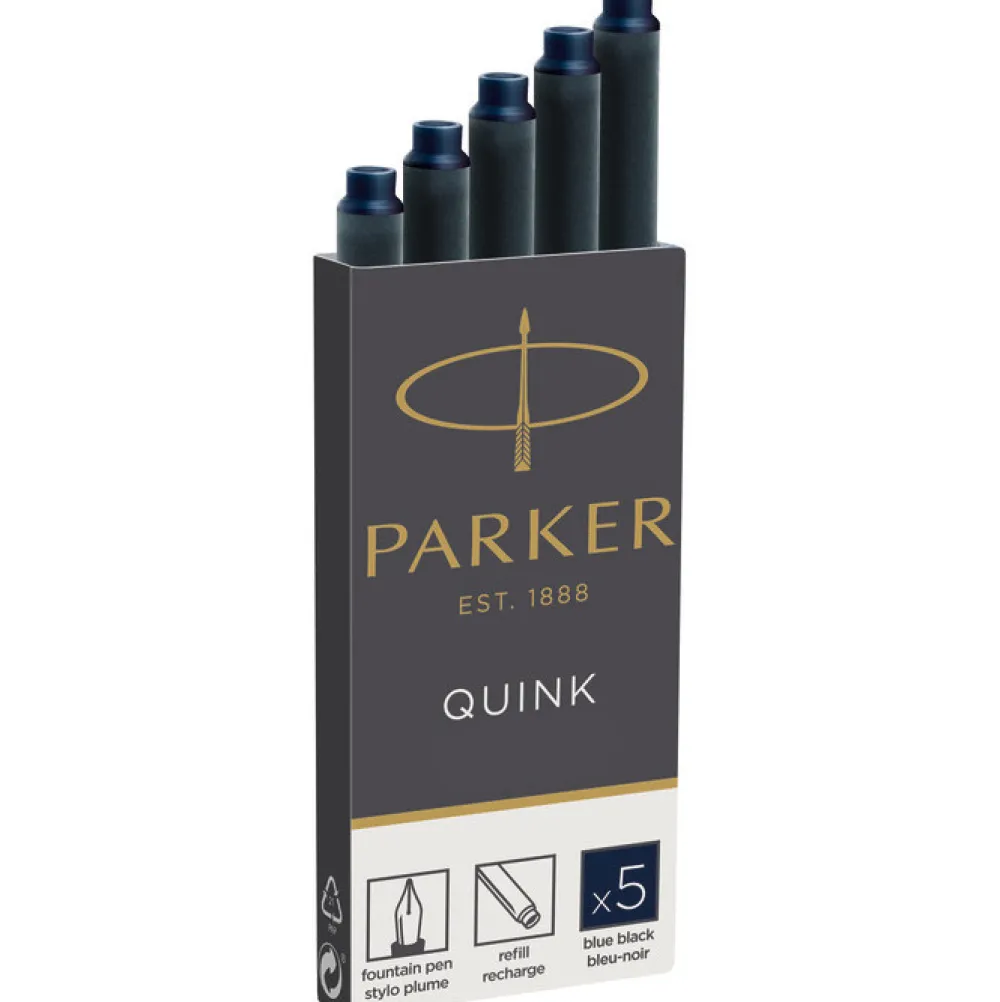 Parker Naboje atramentowe Quink do piór wiecznych - - granatowe, 5 szt. > Naboje Atramentowe