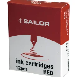 Sailor Naboje atramentowe - - Red 12 szt. > Naboje Atramentowe