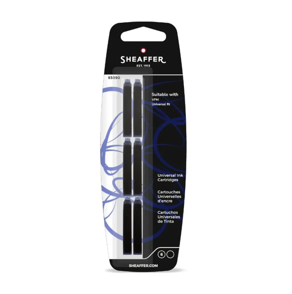Sheaffer Naboje atramentowe VFM - - Black 6 szt.