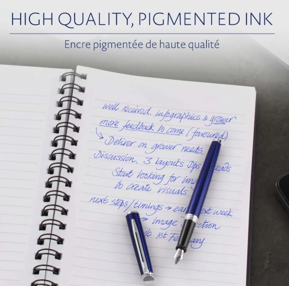 Waterman Naboje atramentowe - - Short, Serenity Blue, 6 szt.