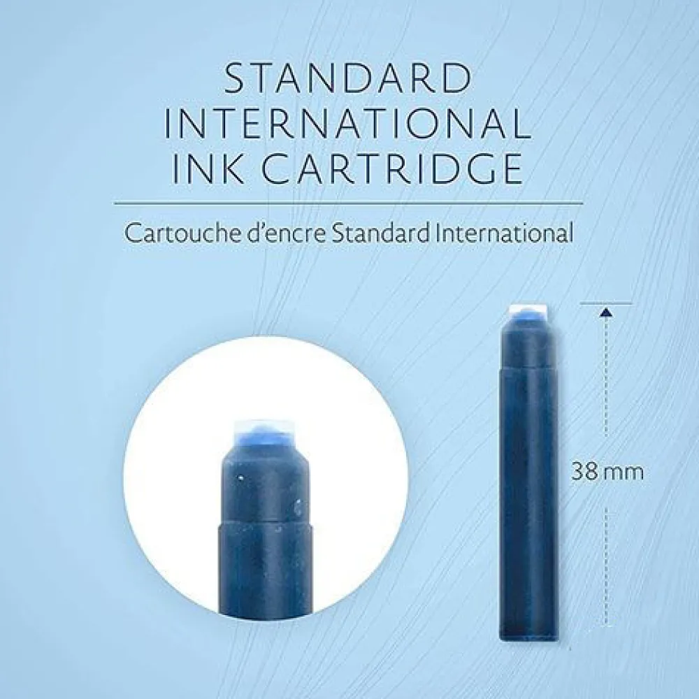 Waterman Naboje atramentowe - - Short, Serenity Blue, 6 szt.