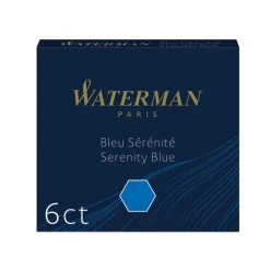 Waterman Naboje atramentowe - - Short, Serenity Blue, 6 szt.