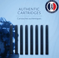 Waterman Naboje atramentowe - - Long, Mysterious Blue, 8 szt.
