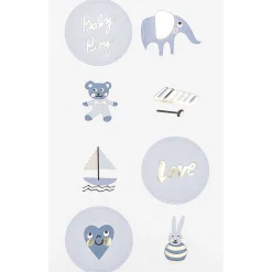 Rico Design Naklejki Baby Boy - Paper Poetry - niebieskie, 100 szt. > Naklejki