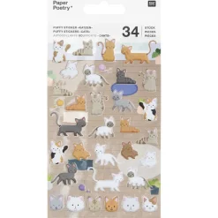 Rico Design Naklejki 3D Cats - Paper Poetry - 34 szt. > Naklejki