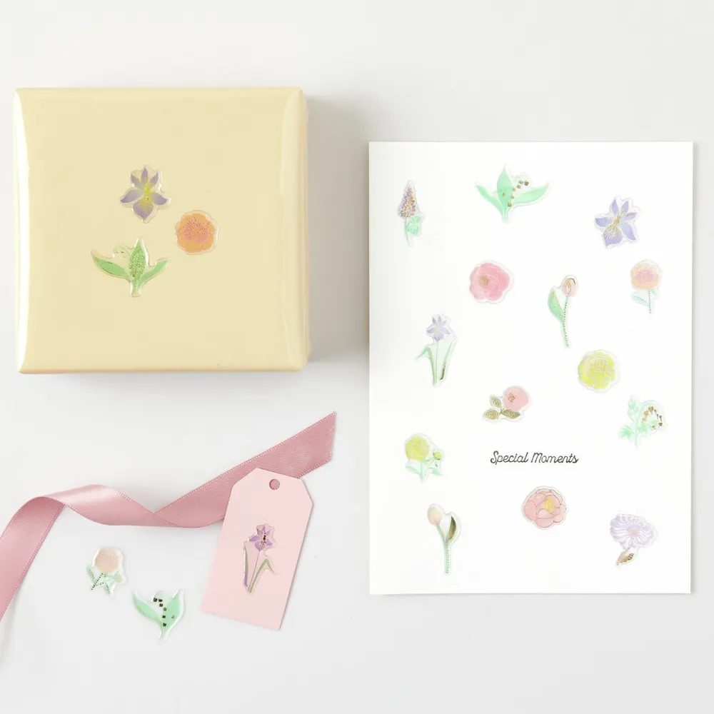 Rico Design Naklejki żelowe Flowers Pastel - Paper Poetry - 25 szt. > Naklejki