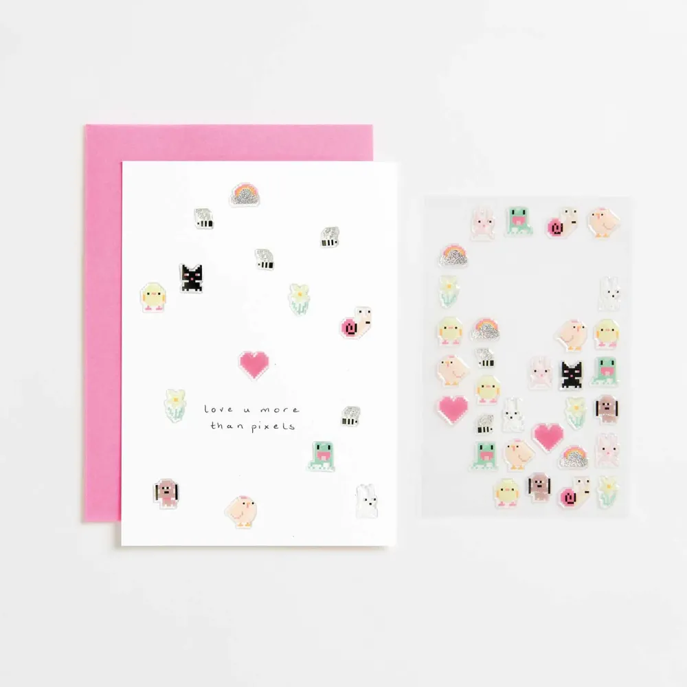 Rico Design Naklejki żelowe Futschikato - Paper Poetry - Pixels, 46 szt.