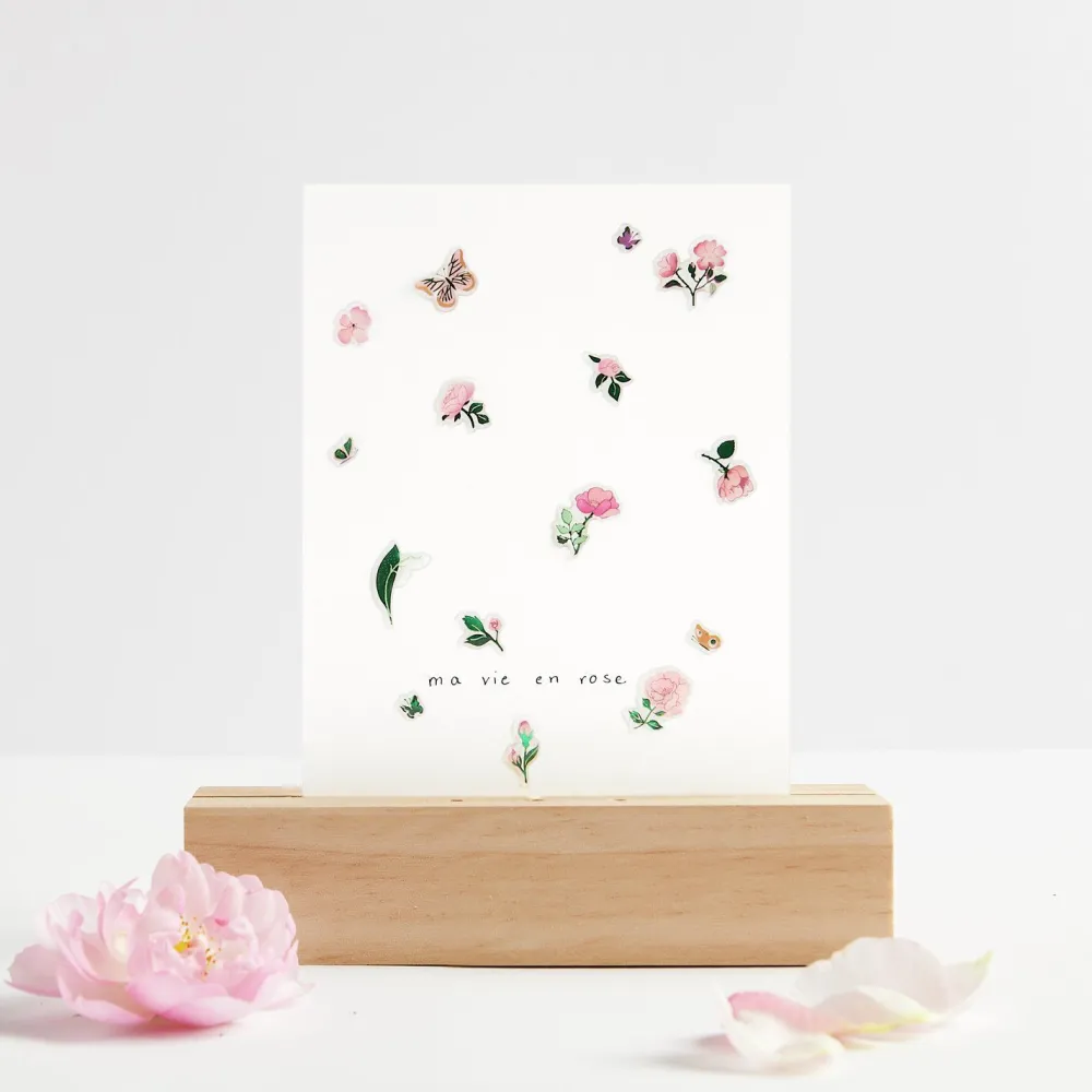 Rico Design Naklejki żelowe Roses - Paper Poetry - 38 szt.
