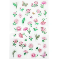 Rico Design Naklejki żelowe Roses - Paper Poetry - 38 szt.