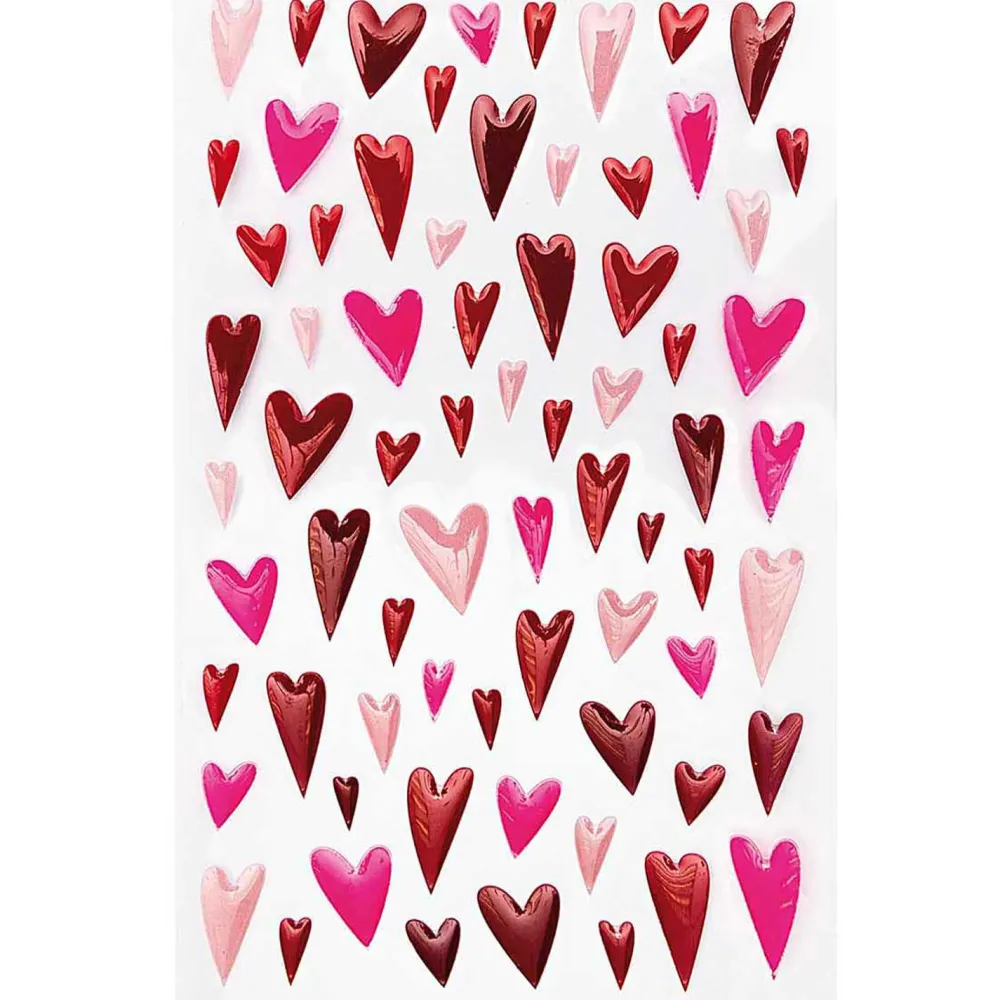 Rico Design Naklejki żelowe Serca - Paper Poetry - 9,5 x 19 cm > Naklejki