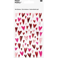Rico Design Naklejki żelowe Serca - Paper Poetry - 9,5 x 19 cm ><noscript><img width=