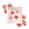 dpCraft Naklejki foliowe połyskujące Kwiaty - - Pink Blush 20 szt.