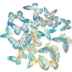 dpCraft Naklejki foliowe połyskujące Motyle - - Blue Stardust 20 szt. > Naklejki