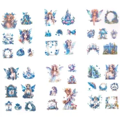 dpCraft Naklejki foliowe Wróżki - - Blue Stardust 6 ark.
