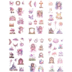 dpCraft Naklejki foliowe Wróżki - - Crystal Pink 6 ark. > Naklejki