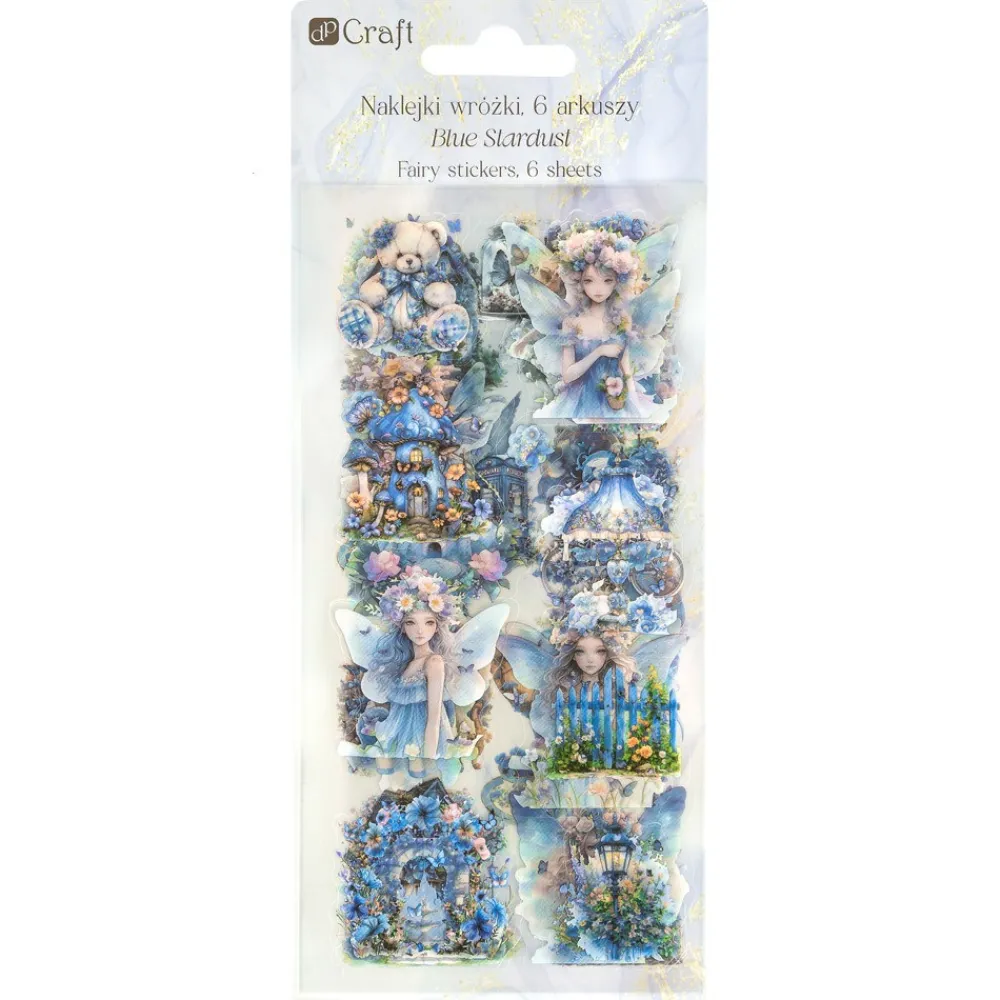 dpCraft Naklejki foliowe Wróżki - - Blue Stardust 6 ark. > Naklejki