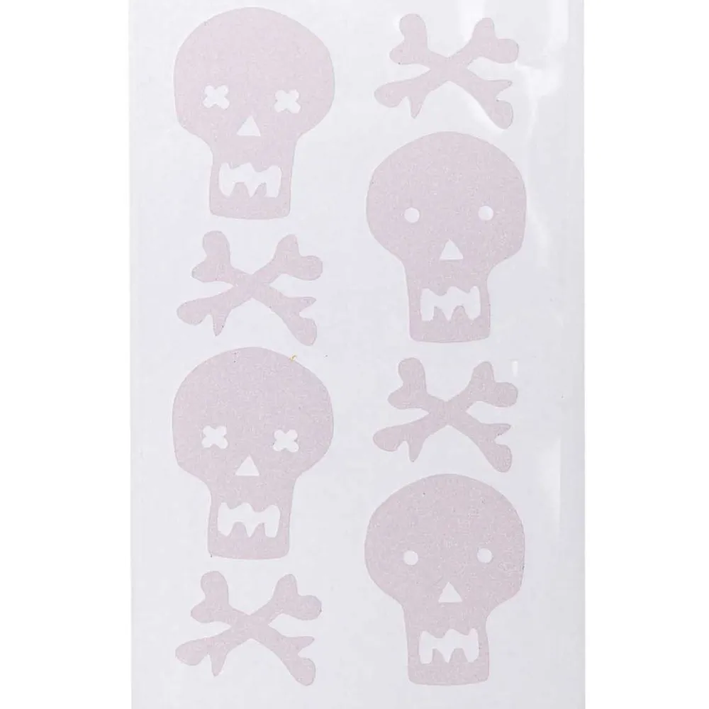 Rico Design Naklejki halloweenowe z brokatem - Paper Poetry - Czaszki, 8 szt.