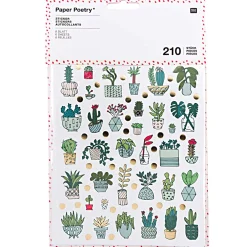 Rico Design Naklejki Hygge - Paper Poetry - rośliny, 210 szt. ><noscript><img width=