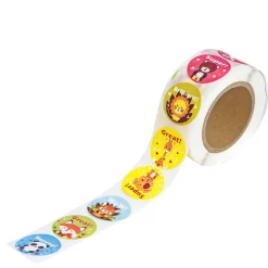 dpCraft Naklejki motywacyjne na rolce Słodkie Zwierzątka - - 2,5 cm 500 szt. > Naklejki