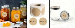 dpCraft Naklejki na rolce Etykiety Okrągłe - - Kraft 3,8 cm 500 szt > Naklejki