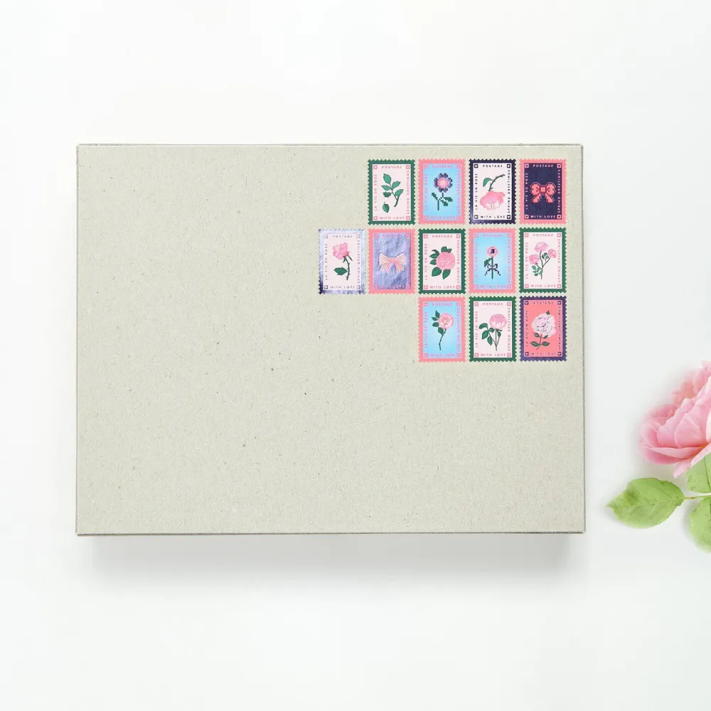 Rico Design Naklejki na rolce La Vie en Rose Stamps - Paper Poetry - 120 szt. > Naklejki