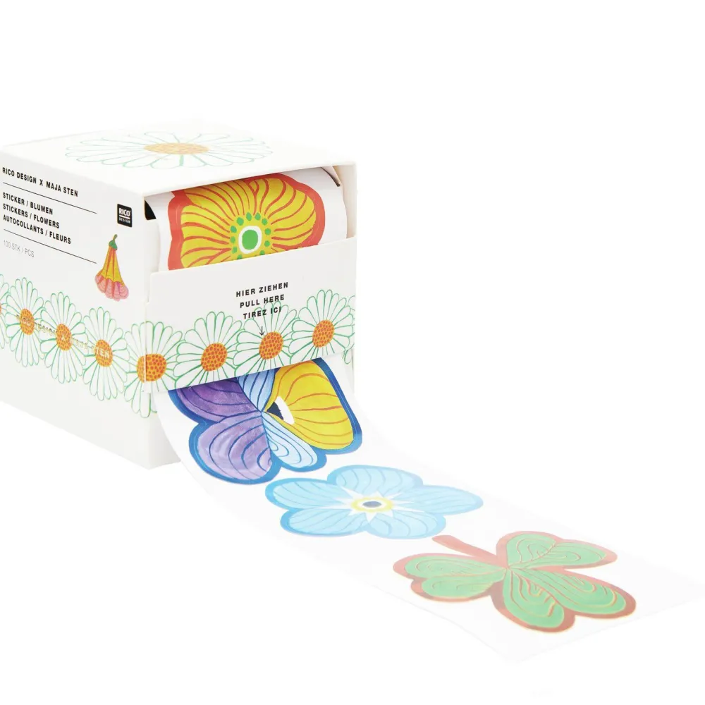 Rico Design Naklejki na rolce Midsommar Magic Flowers - - 100 szt.