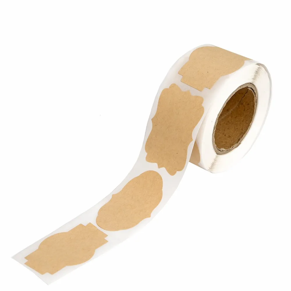dpCraft Naklejki na rolce Vintage - - Kraft 5 x 3 cm 250 szt.