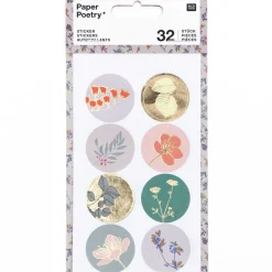 Rico Design Naklejki - Paper Poetry - Małe rośliny, 32 szt.