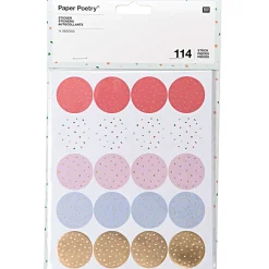 Rico Design Naklejki papierowe kółka Confetti - Paper Poetry - 114 szt.