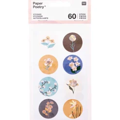 Rico Design Naklejki papierowe Nature - Paper Poetry - 60 szt.