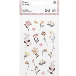 Rico Design Naklejki papierowe Nature - Paper Poetry - Mauve 56 szt.