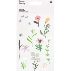Rico Design Naklejki papierowe - Paper Poetry - wiosenne kwiaty, 58 szt.