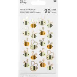 Rico Design Naklejki papierowe, Pszczoły - Paper Poetry - 90 szt.