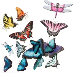 dpCraft Naklejki transparentne PVC Motyle - - 15 szt.