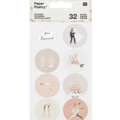 Rico Design Naklejki Wedding - Paper Poetry - 32 szt.