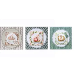 dpCraft Naklejki winylowe Vintage Bunnies - - 50 szt.
